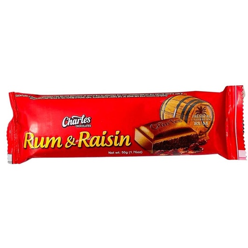 Charles Rum and Raisin Chocolate 50g